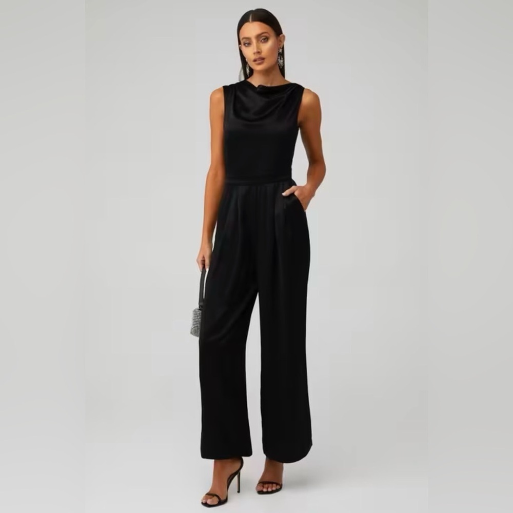 Nonchalant Label Black Wide Leg Jumpsuit